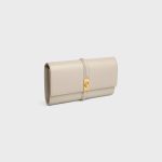 LARGE WALLET 16 IN SATINATED CALFSKIN LIGHT STONE - Image 2